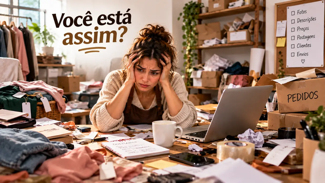 Você está assim? Empreendedora sobrecarregada com pedidos